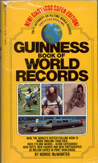  - 52 года назад был напечатан сигнальный экземпляр 198-страничного тома "Превосходных рекордов Гиннесса"