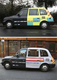  - Английские такси раскрасили в "опасные" цвета