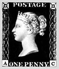  - 171 год назад была выпущена первая почтовая марка